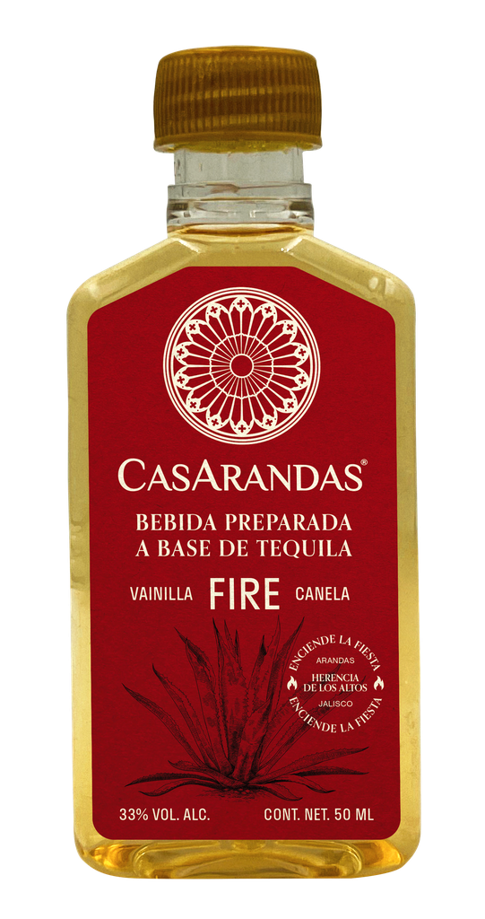 "FIRE" CASARANDAS-12 piezas (Licor de Agave)(50ml c/u) Total 600ml